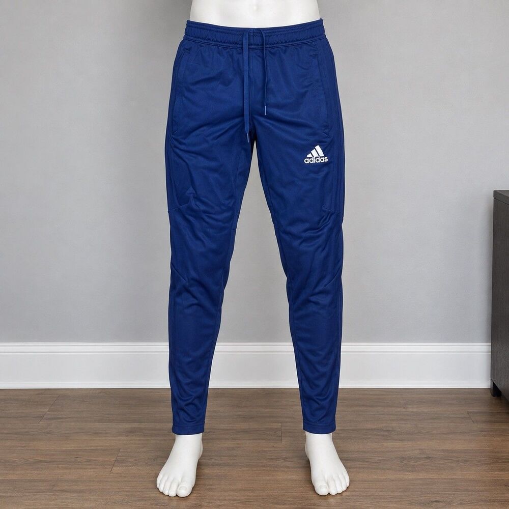 Adidas ClimaCool Men’s Small Navy Blue Track Pants Ankle Zip Soccer Training